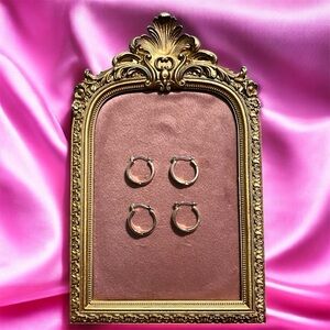 Forever21 2pairs Gold Hoop Earrings